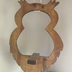 Unique handmade wood owl Hanging Planter